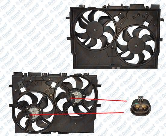SWAPP 86201 Fan Motoru Su+Klima Davlumbazli Ducato Boxer Iii-Jumper Iii 06-> Karsan Jest 2.3 12 >  Cift Fanli